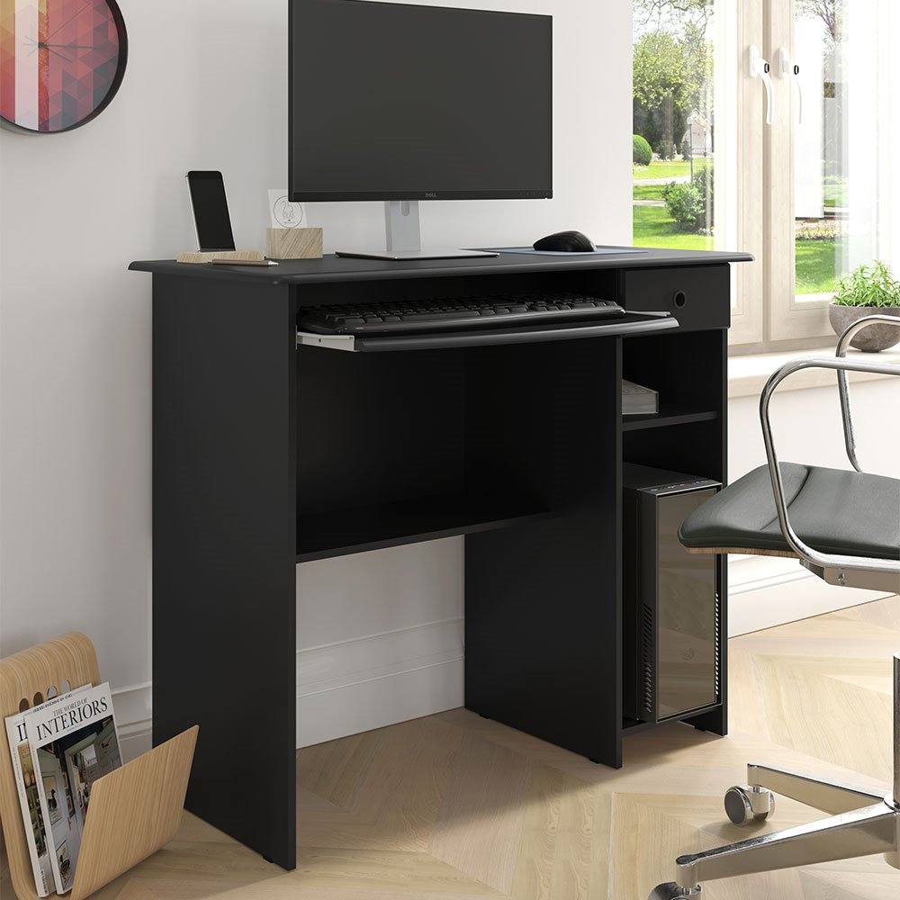 Mesa Escrivaninha com 01 Gaveta Viena Preto